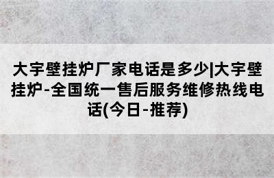 大宇壁挂炉厂家电话是多少|大宇壁挂炉-全国统一售后服务维修热线电话(今日-推荐)